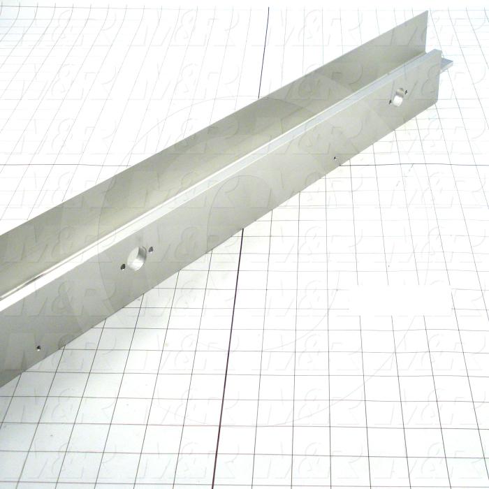 Fabricated Parts, Screen Holder Pneu 61.5" Rl, 61.50 in. Length, 3.25 in. Width, 2.50 in. Height, As Material Finish