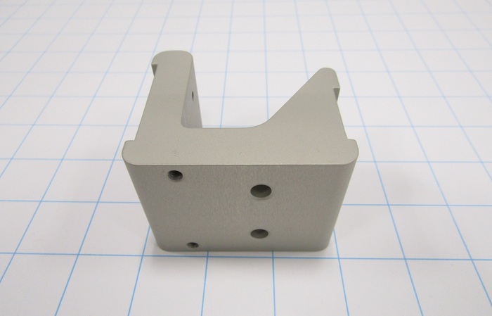 Fabricated Parts, Screen Stop Clamp, 2.75 in. Length, 2.45 in. Width, 2.00 in. Thickness, Clear Anodized Finish