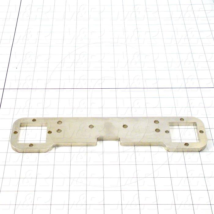 Fabricated Parts, Screen Up Unit Mounting Flat, 12.44 in. Length, 2.75 in. Width, 0.38 in. Thickness, Rear Side