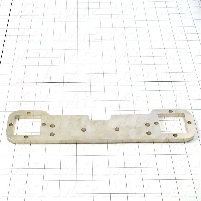 Fabricated Parts, Screen Up Unit Mounting Flat, 12.44 in. Length, 2.75 in. Width, 0.38 in. Thickness, Rear Side