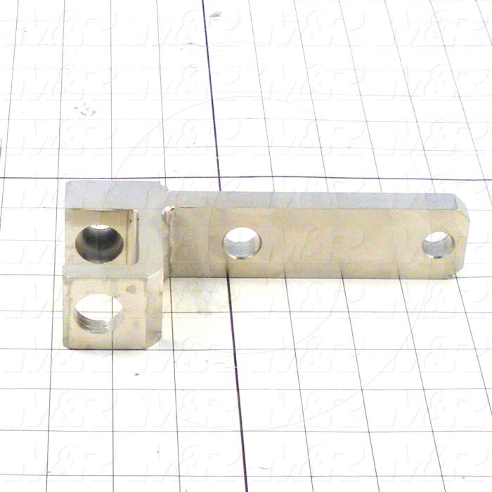 Fabricated Parts, Scren Holder Clamp Weldment, 6.90 in. Length, 1.50 in. Width, 2.75 in. Height, OC50001 Nickel Plating Finish