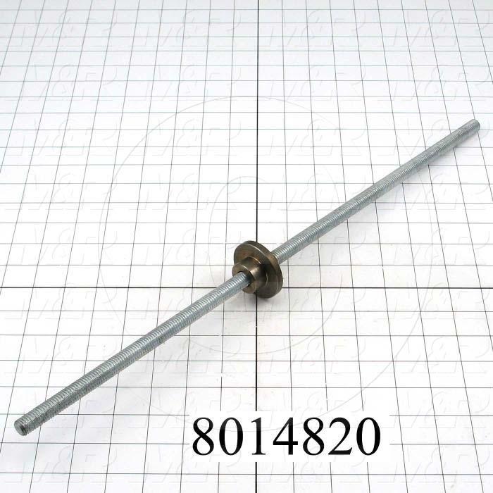 Fabricated Parts, Screw and Nut Assy, 20.31 in. Length, As Material Finish