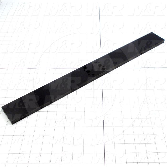 Fabricated Parts, Second Fold Cylinder Mount, 23.25 in. Length, 2.50 in. Width, 0.50 in. Thickness, Used With Bimba Second Fold Cylinder