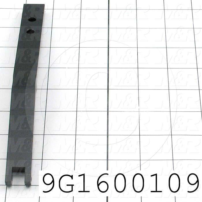 Fabricated Parts, Second Fold Pivot Bracket, 8.00 in. Length, 0.75 in. Width, 0.375 in. Height, Semi-Gloss Black Finish