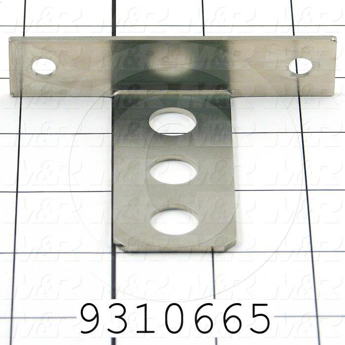 Fabricated Parts, Sensor Holder, 3.50 in. Length, 2.75 in. Width, 0.75 in. Height, 14 GA Thickness, Nickel Plated Finish