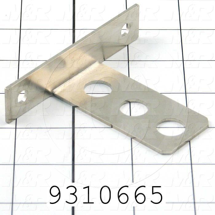 Fabricated Parts, Sensor Holder, 3.50 in. Length, 2.75 in. Width, 0.75 in. Height, 14 GA Thickness, Nickel Plated Finish