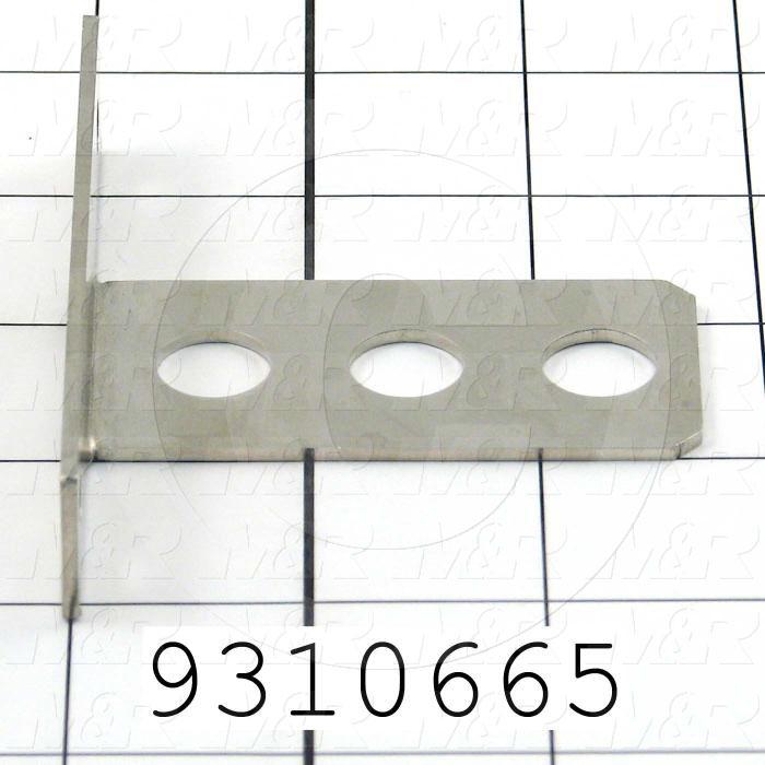 Fabricated Parts, Sensor Holder, 3.50 in. Length, 2.75 in. Width, 0.75 in. Height, 14 GA Thickness, Nickel Plated Finish