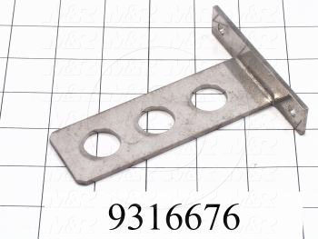 Fabricated Parts, Sensor Holder 4.625"X 3.5", 4.63 in. Length, 3.50 in. Width, 0.75 in. Height, 11 GA Thickness, Nickel Plated Finish