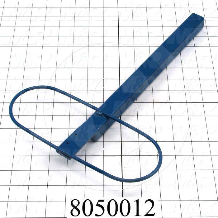 Fabricated Parts, Sensor Switch Bracket 14.5", 14.50 in. Length, 10.00 in. Width, 1.00 in. Height, Painted Blue Finish