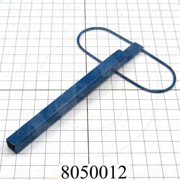 Fabricated Parts, Sensor Switch Bracket 14.5", 14.50 in. Length, 10.00 in. Width, 1.00 in. Height, Painted Blue Finish