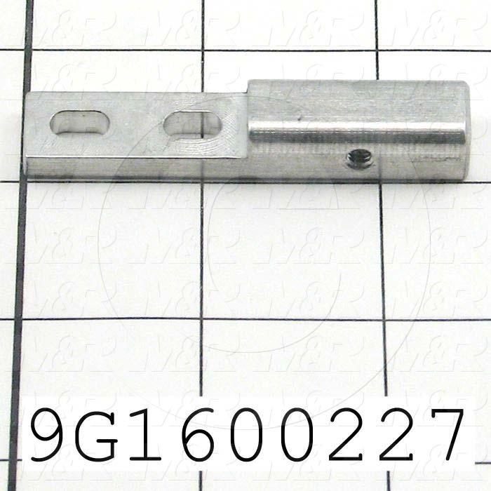 Fabricated Parts, Shaft Adj Bracket, 2.50 in. Length, 0.50 in. Width, 0.375 in. Thickness