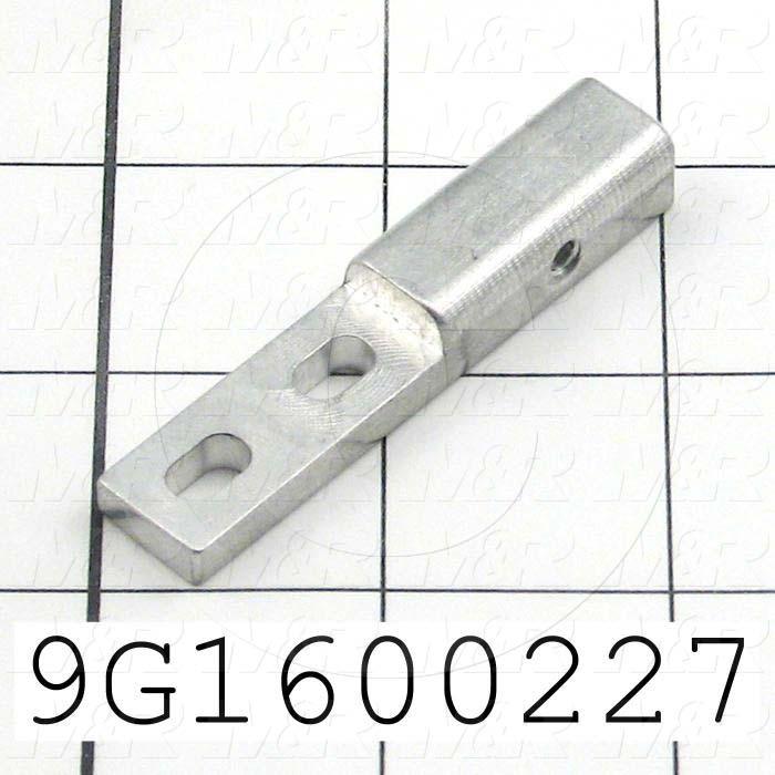 Fabricated Parts, Shaft Adj Bracket, 2.50 in. Length, 0.50 in. Width, 0.375 in. Thickness