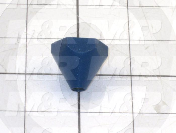 Fabricated Parts, Shaft Support, 0.94 in. Length, 0.875 in. Width, 0.875 in. Height, Painted Blue Finish