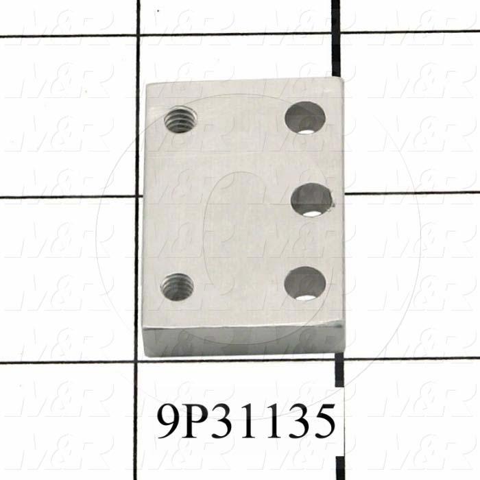 Fabricated Parts, Sheet Stop Plate, 1.50 in. Length, 1.00 in. Width, 0.25 in. Thickness