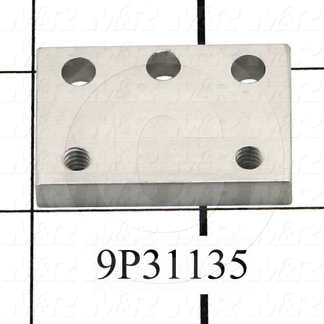 Fabricated Parts, Sheet Stop Plate, 1.50 in. Length, 1.00 in. Width, 0.25 in. Thickness