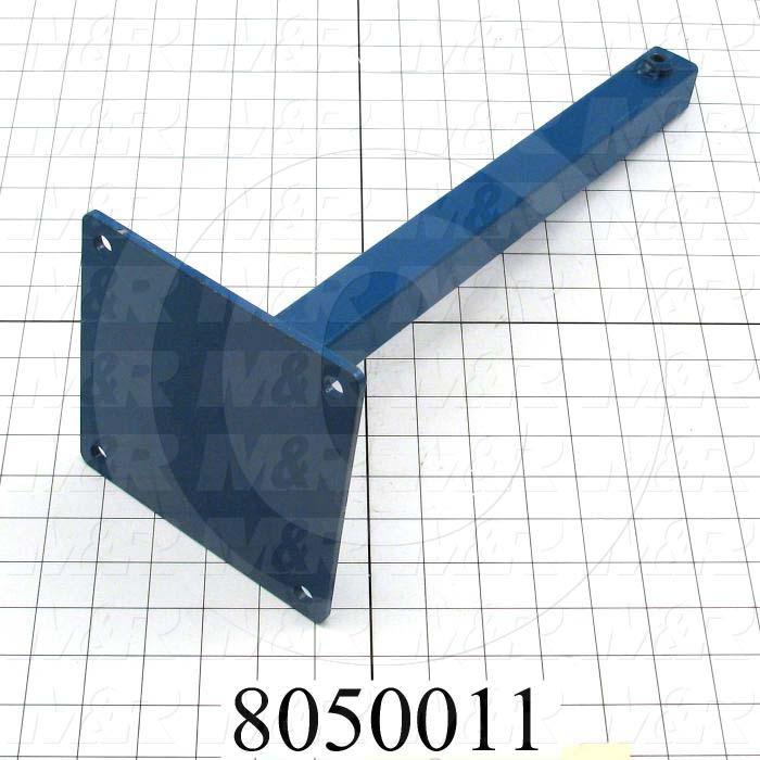 Fabricated Parts, Shirt Detector Base 16.19" Ch, 16.19 in. Length, 6.00 in. Width, 6.00 in. Height, Painted Blue Finish