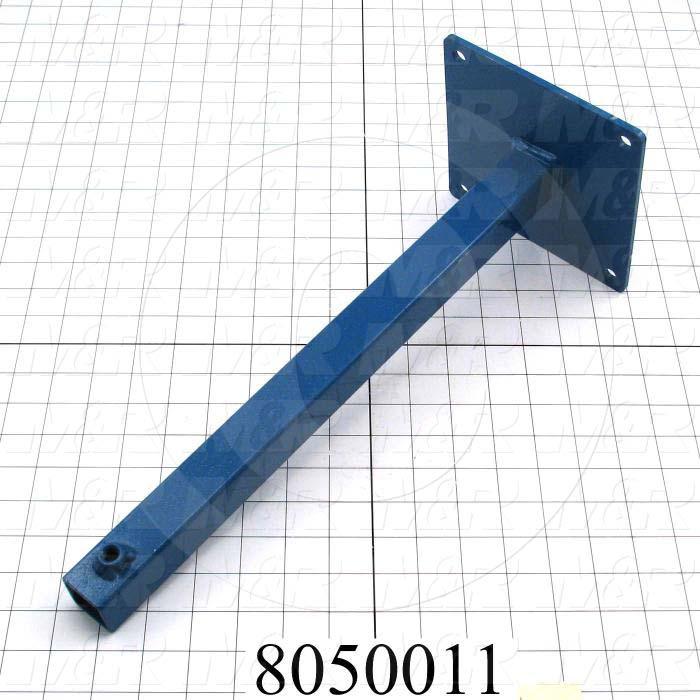 Fabricated Parts, Shirt Detector Base 16.19" Ch, 16.19 in. Length, 6.00 in. Width, 6.00 in. Height, Painted Blue Finish