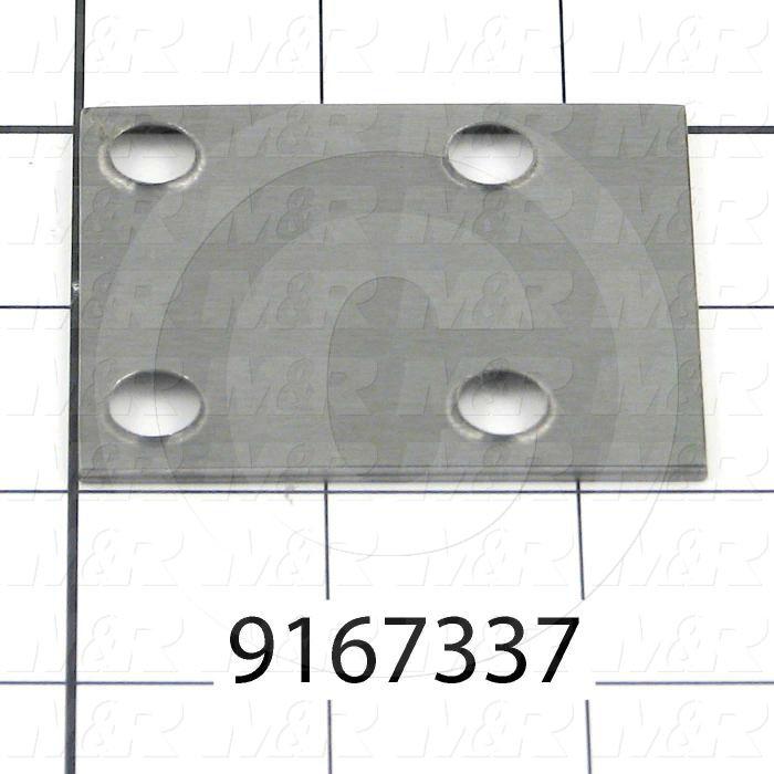 Fabricated Parts, Shock Wear Plate, 2.50 in. Length, 2.00 in. Width, 0.09 in. Thickness