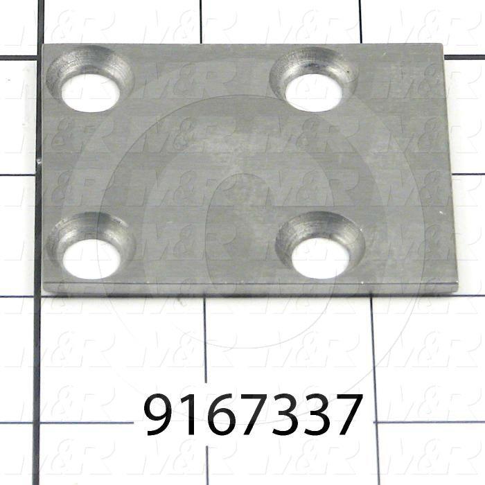 Fabricated Parts, Shock Wear Plate, 2.50 in. Length, 2.00 in. Width, 0.09 in. Thickness