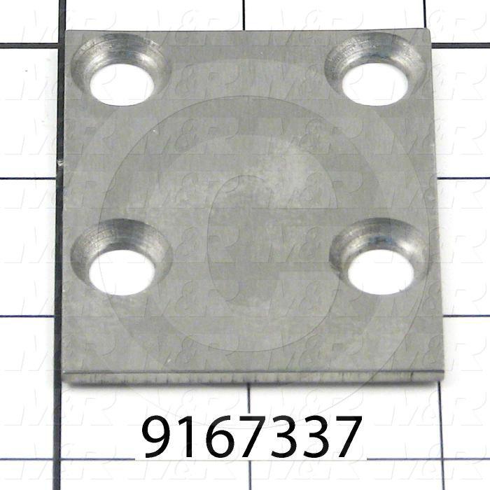 Fabricated Parts, Shock Wear Plate, 2.50 in. Length, 2.00 in. Width, 0.09 in. Thickness