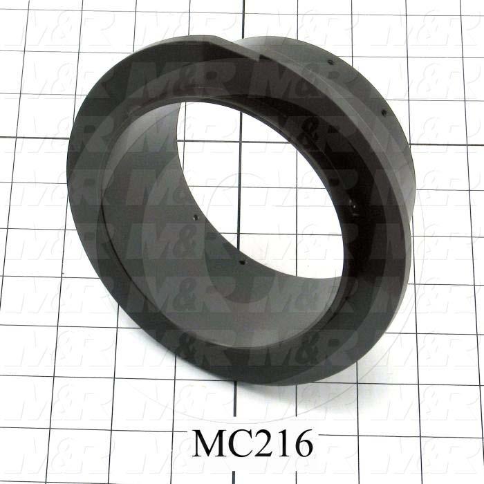 Fabricated Parts, Shutter Support With Cam, 2.50 in. Width, 6.00 in. Diameter, Zinc & Black Chromate Finish