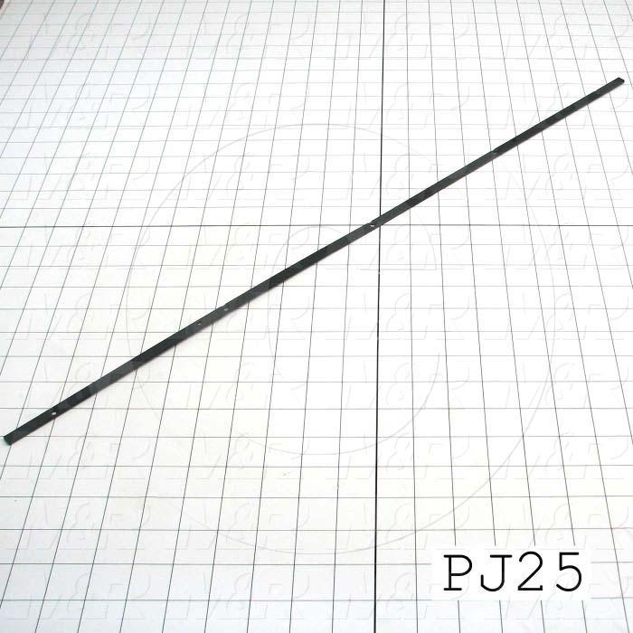 Fabricated Parts, Side Bead Strip, 27.00 in. Length, 0.313 in. Width, 0.12 in. Thickness, Black Finish