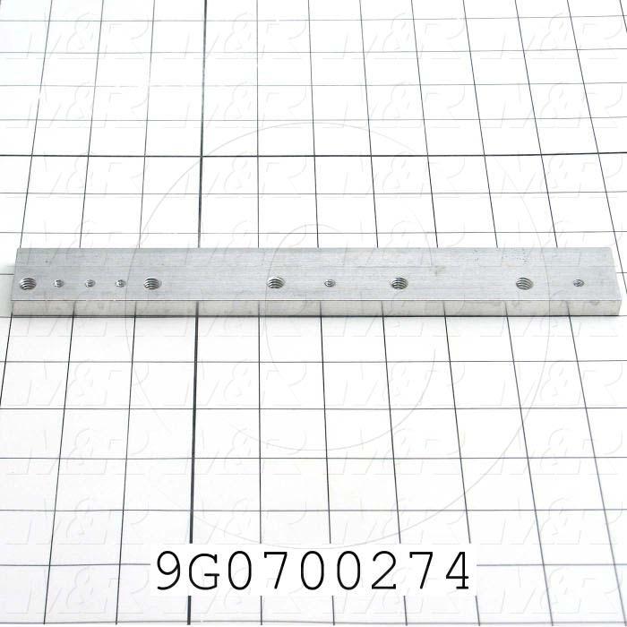 Fabricated Parts, Side Block, 9.77 in. Length, 1.25 in. Width, 0.38 in. Height