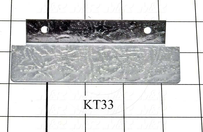 Fabricated Parts, Side Deflector, 4.50 in. Length, 1.62 in. Width, 0.63 in. Height, 20 GA Thickness, Bright Dip & Seal Finish