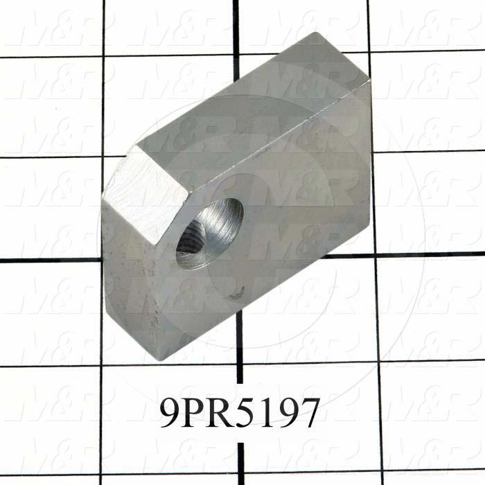 Fabricated Parts, Side Stop Block, 2.00 in. Length, 1.63 in. Width, 0.62 in. Thickness, Zinc Plated Finish