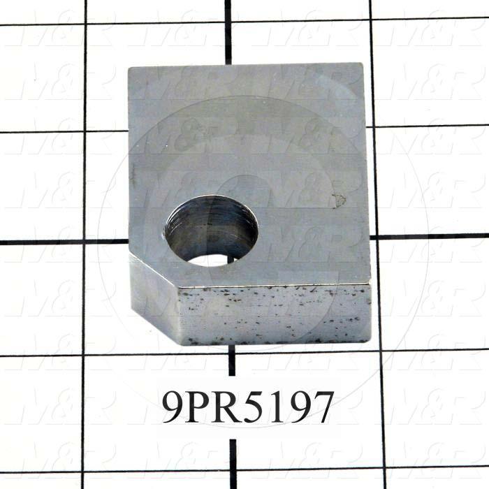 Fabricated Parts, Side Stop Block, 2.00 in. Length, 1.63 in. Width, 0.62 in. Thickness, Zinc Plated Finish