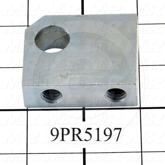 Fabricated Parts, Side Stop Block, 2.00 in. Length, 1.63 in. Width, 0.62 in. Thickness, Zinc Plated Finish