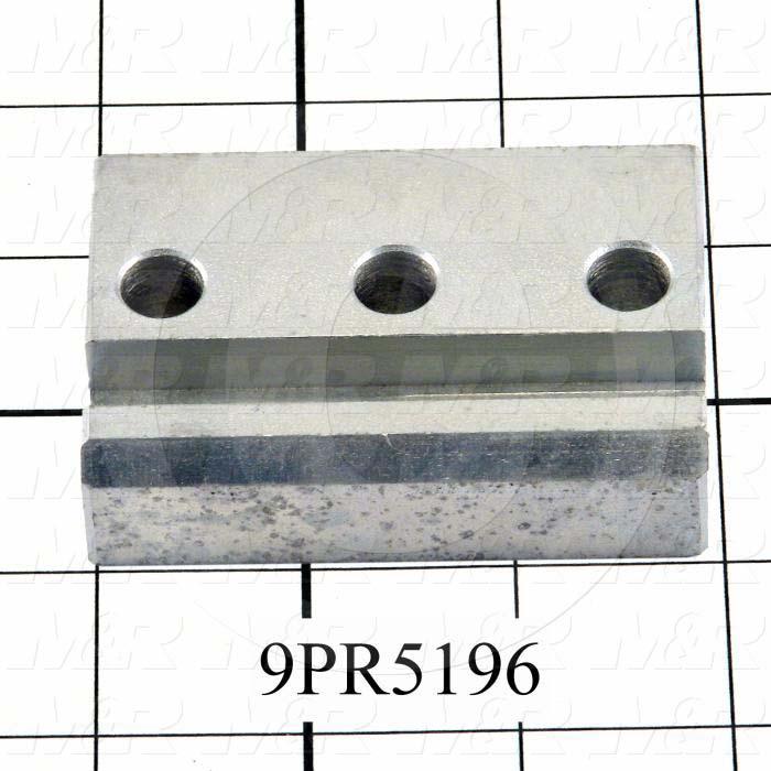 Fabricated Parts, Side Stop Slide, 3.00 in. Length, 2.00 in. Width, 0.75 in. Thickness, Zinc Plated Finish