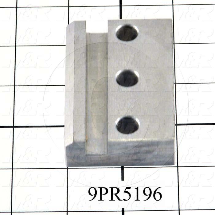 Fabricated Parts, Side Stop Slide, 3.00 in. Length, 2.00 in. Width, 0.75 in. Thickness, Zinc Plated Finish