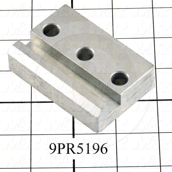 Fabricated Parts, Side Stop Slide, 3.00 in. Length, 2.00 in. Width, 0.75 in. Thickness, Zinc Plated Finish