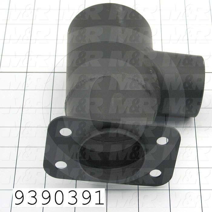 Fabricated Parts, Simens Blower Adapt Weldment, 6.46 in. Length, 2.56 in. Width, 4.15 in. Height