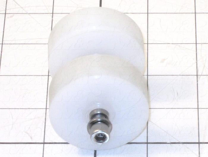 Fabricated Parts, Skate Wheel Set, 3.13 in. Length, 1.88 in. Diameter