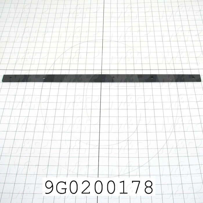Fabricated Parts, Sleeve Turner Mount Strap, 24.00 in. Length, 1.00 in. Width, 0.25 in. Thickness, Black Anodizing Finish