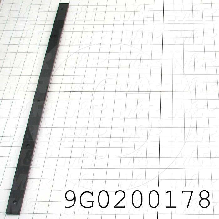 Fabricated Parts, Sleeve Turner Mount Strap, 24.00 in. Length, 1.00 in. Width, 0.25 in. Thickness, Black Anodizing Finish