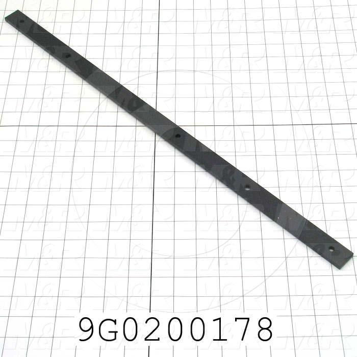 Fabricated Parts, Sleeve Turner Mount Strap, 24.00 in. Length, 1.00 in. Width, 0.25 in. Thickness, Black Anodizing Finish