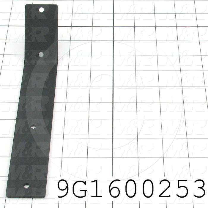 Fabricated Parts, Slide Plate Mount, 10.00 in. Length, 1.50 in. Width, 11 GA Thickness, E-Coat Finish