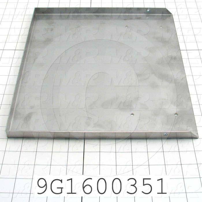 Fabricated Parts, Slide Plate option, 15.34 in. Length, 13.17 in. Width, 0.75 in. Height, 18 GA Thickness