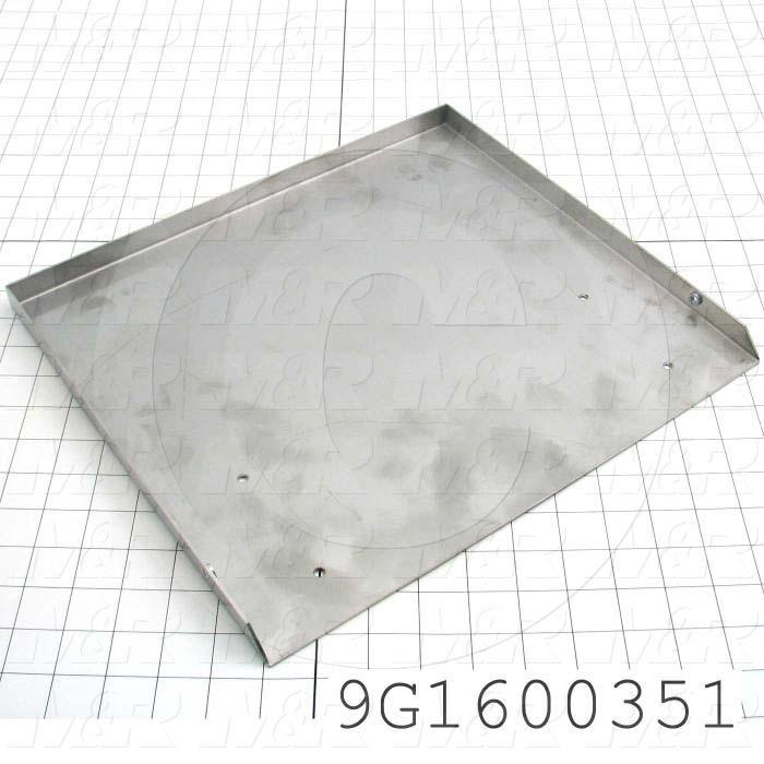Fabricated Parts, Slide Plate option, 15.34 in. Length, 13.17 in. Width, 0.75 in. Height, 18 GA Thickness