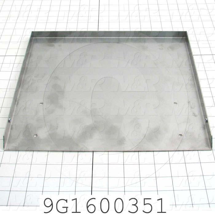 Fabricated Parts, Slide Plate option, 15.34 in. Length, 13.17 in. Width, 0.75 in. Height, 18 GA Thickness