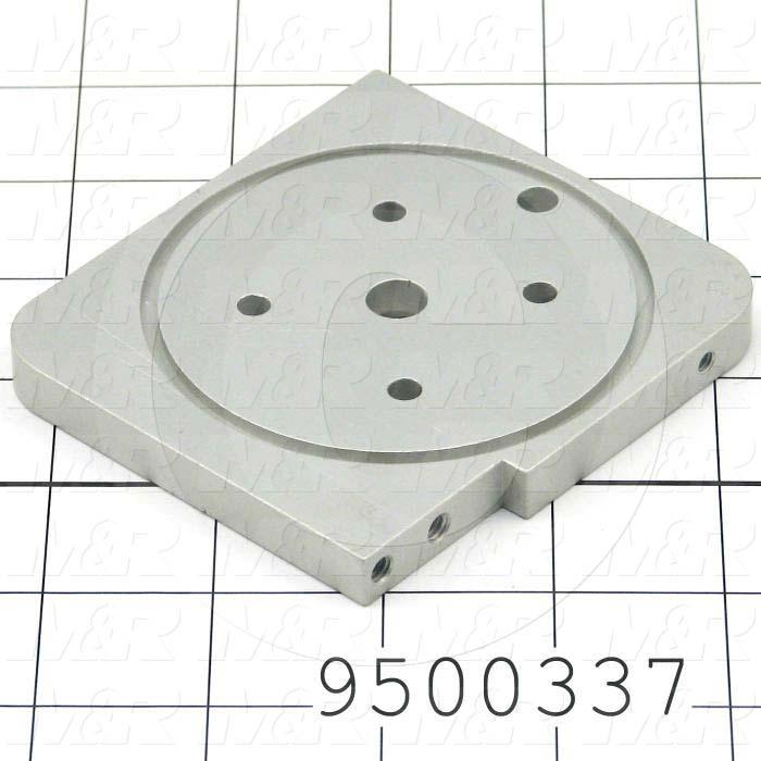 Fabricated Parts, Solenoid Bracket, 3.38 in. Length, 3.64 in. Width, 0.38 in. Thickness