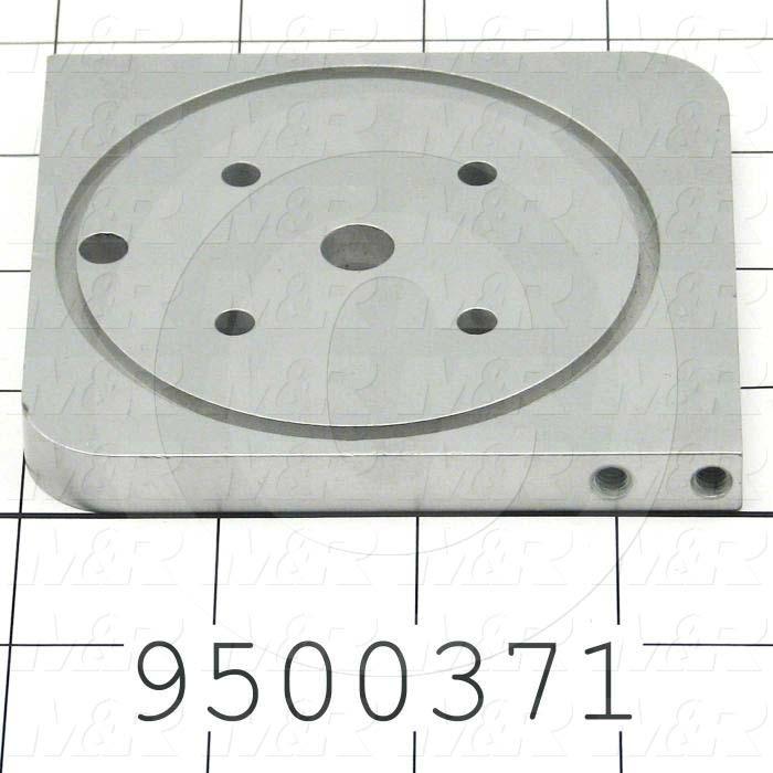 Fabricated Parts, Solenoid Bracket, 3.38 in. Length, 3.64 in. Width, 0.38 in. Thickness, Right Side