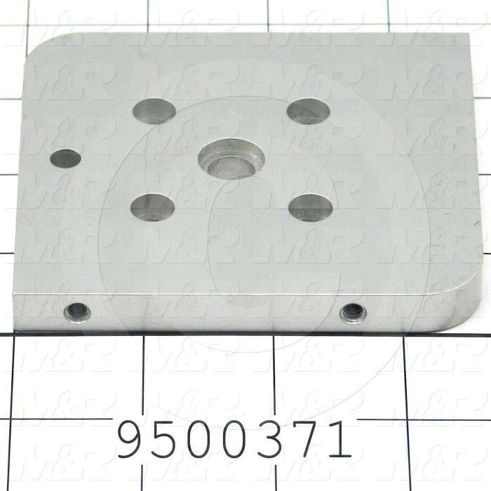 Fabricated Parts, Solenoid Bracket, 3.38 in. Length, 3.64 in. Width, 0.38 in. Thickness, Right Side