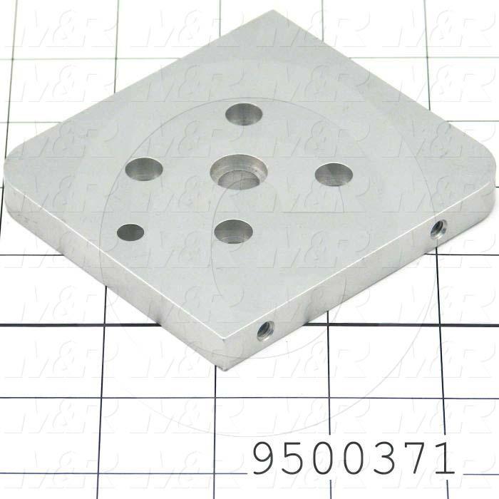 Fabricated Parts, Solenoid Bracket, 3.38 in. Length, 3.64 in. Width, 0.38 in. Thickness, Right Side