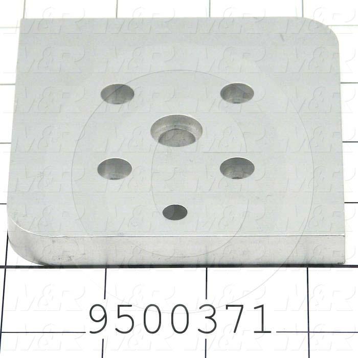 Fabricated Parts, Solenoid Bracket, 3.38 in. Length, 3.64 in. Width, 0.38 in. Thickness, Right Side