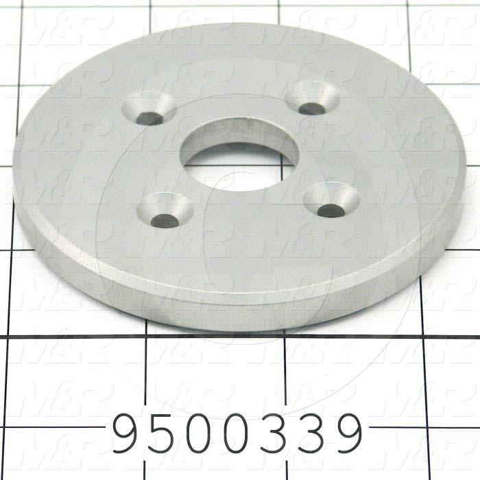 Fabricated Parts, Solenoid End, 3.38 in. Diameter, 0.38 in. Thickness