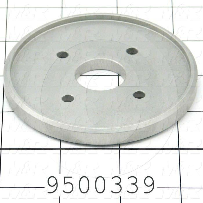 Fabricated Parts, Solenoid End, 3.38 in. Diameter, 0.38 in. Thickness